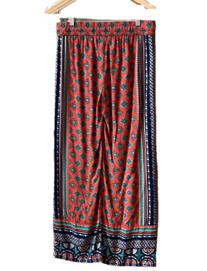 Rose & Thyme Loose Fit Boho Print Pants Size L